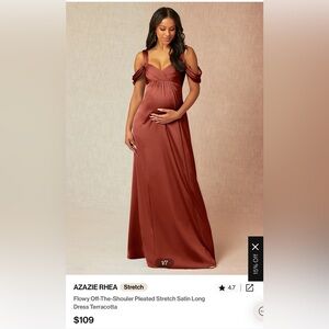 Stunning never worn Azazie Rhea Maternity Dress in Terracotta!